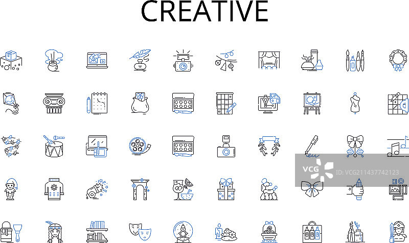 创意线条图标合集：职业图片素材