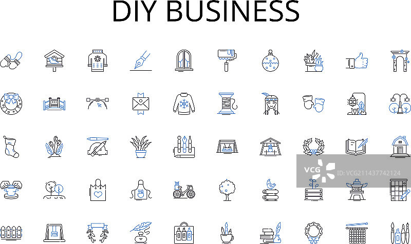 DIY商业线性图标系列友谊图片素材