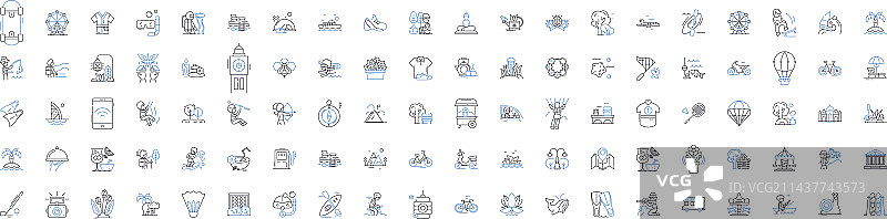 沙滩阳光旅行图标系列图片素材