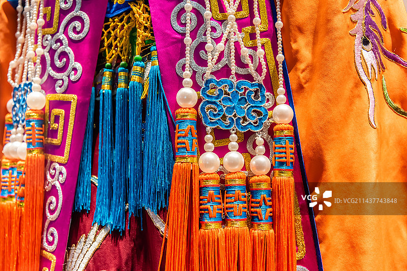 中国豫剧穆桂英挂帅戏服图片素材