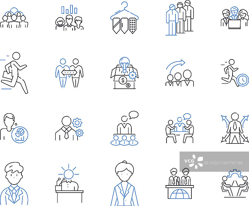 纸张整理器线性图标文件集合图片素材