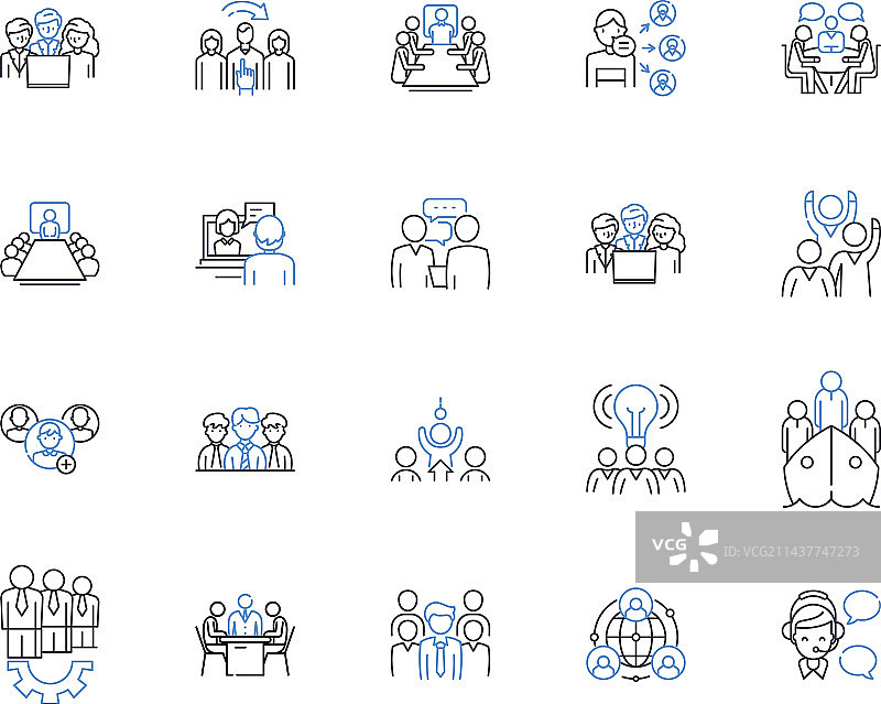 创新技术线性图标合集图片素材