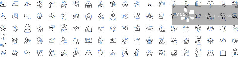 职业发展线性图标合集促销图片素材