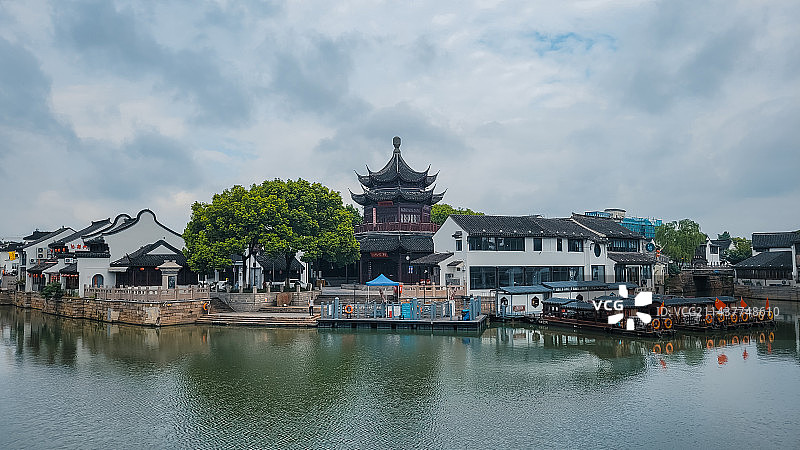 苏州阊门游船码头图片素材