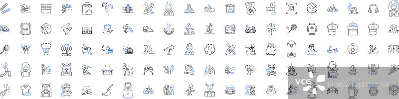游戏制作消遣活动线性图标集图片素材