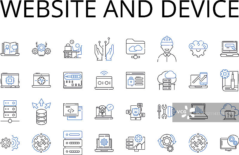 网站和设备线性图标系列主页图片素材