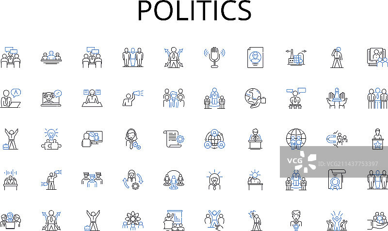 政治线性图标合集住宅真实图片素材