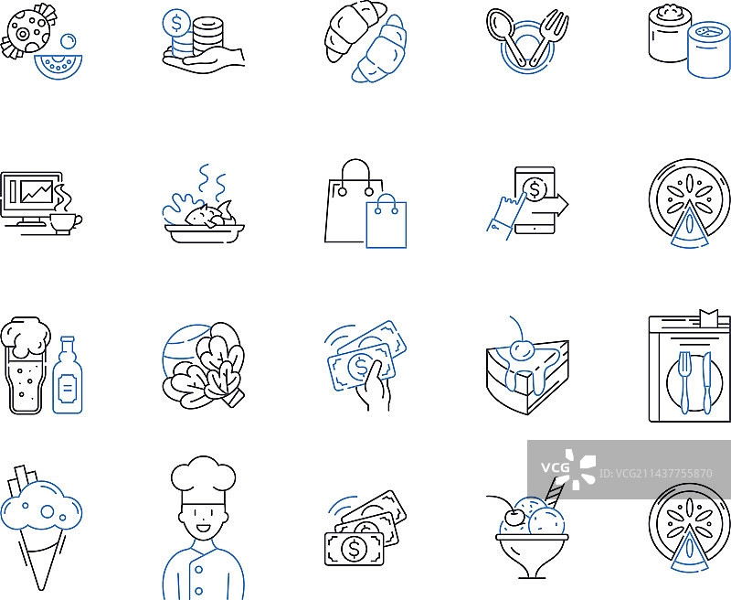 旅行文化线性图标合集：旅行癖图片素材