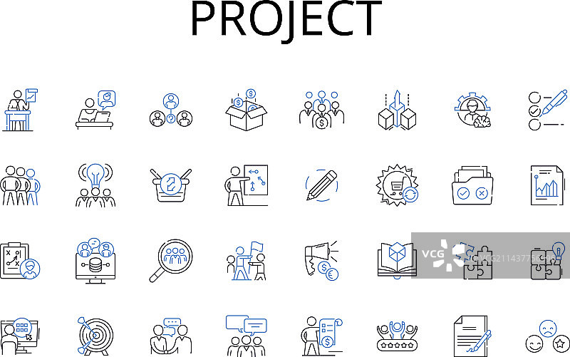 项目线条图标合集图片素材