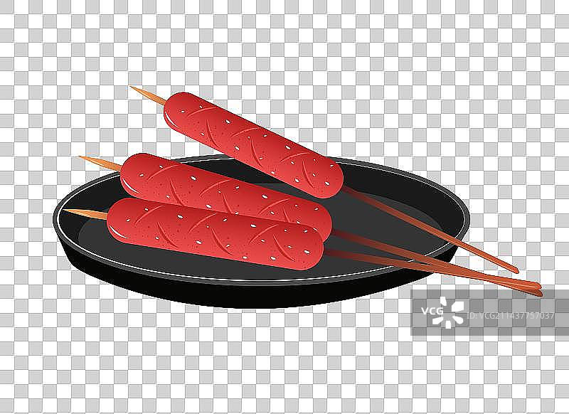 传统美食小吃烧烤文化夜宵烤肠淀粉肠火腿肠图片素材