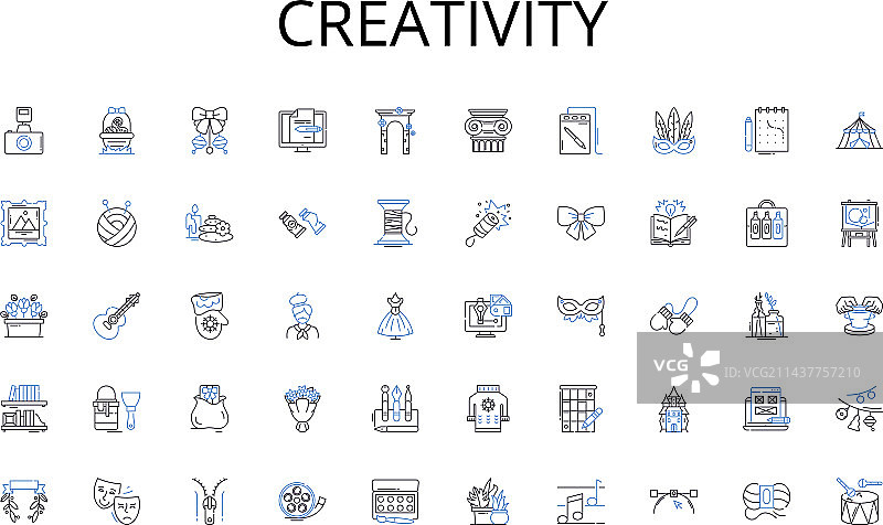 创意线性图标文学作品图片素材