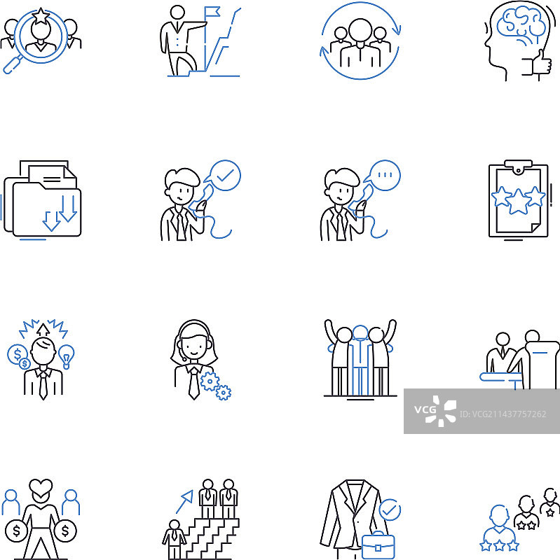 分析师线性图标合集图片素材