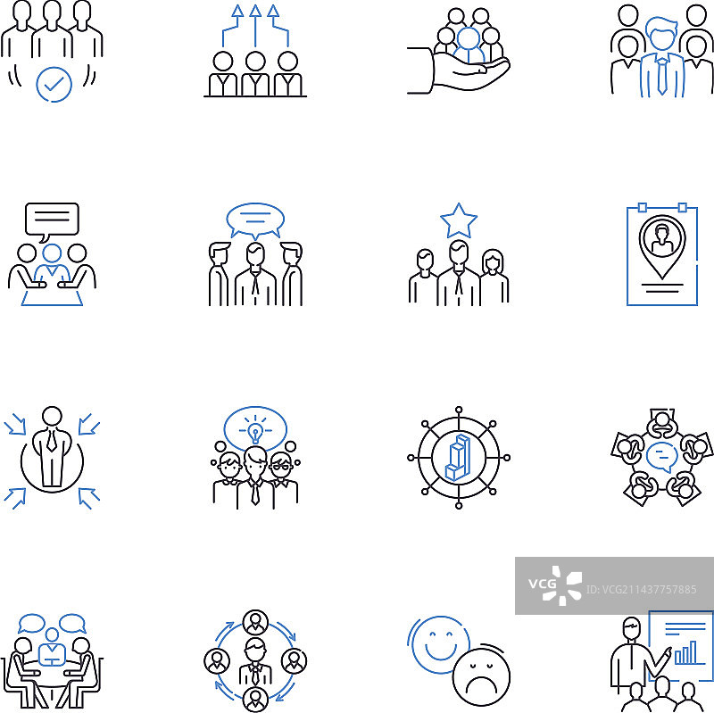 通讯专家线性图标合集图片素材