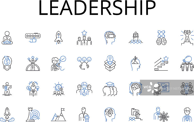 领导力线性图标图片素材