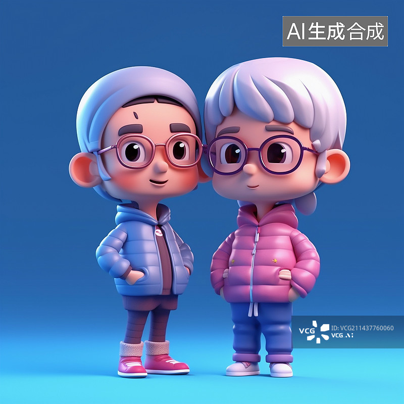 【AI数字艺术】3D卡通人物图片素材