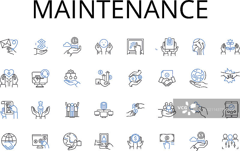 保养线图标收集保养维修图片素材