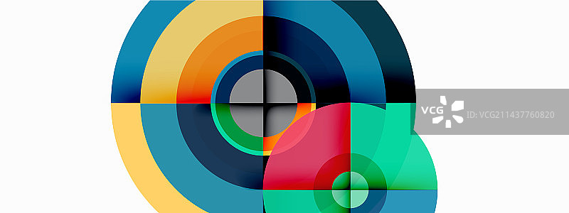 圆形新潮的最小几何抽象图片素材