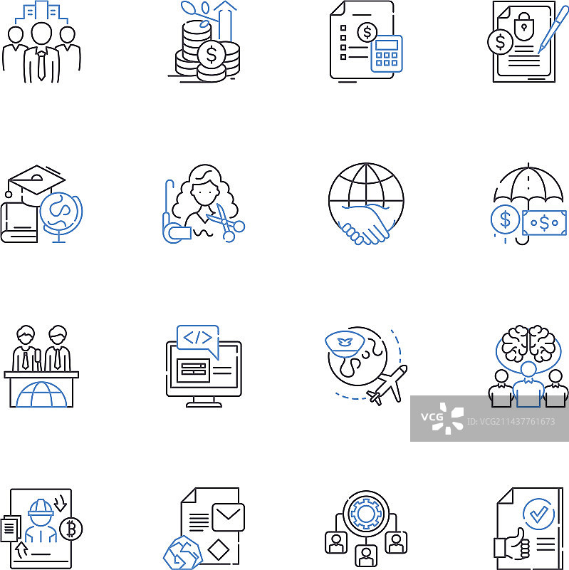 种子加速器线性图标合集图片素材