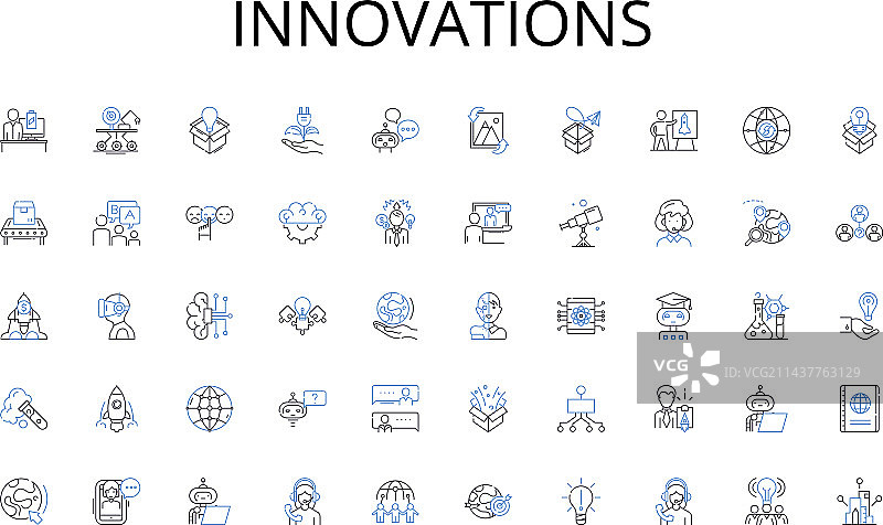 创新线性图标合集研究图片素材