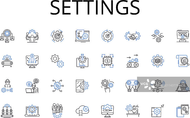 设置线性图标集合氛围图片素材