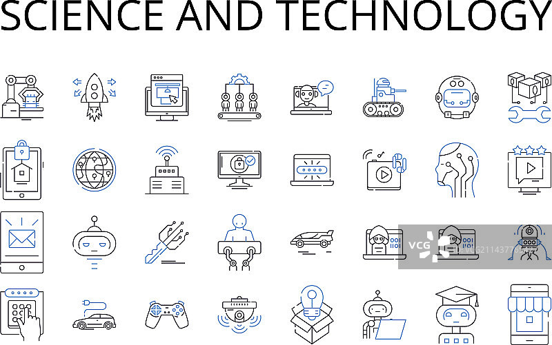 科技线条图标合集图片素材