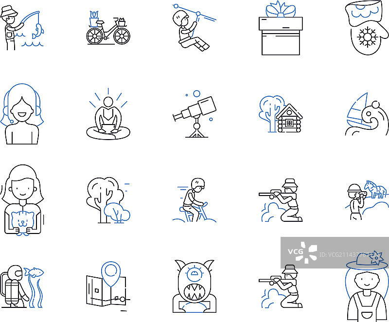 内心平静线条图标系列图片素材