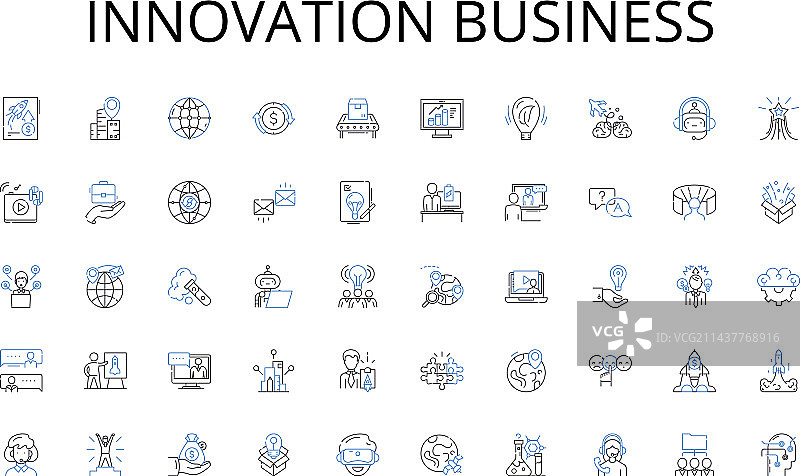 创新业务线性图标合集图片素材