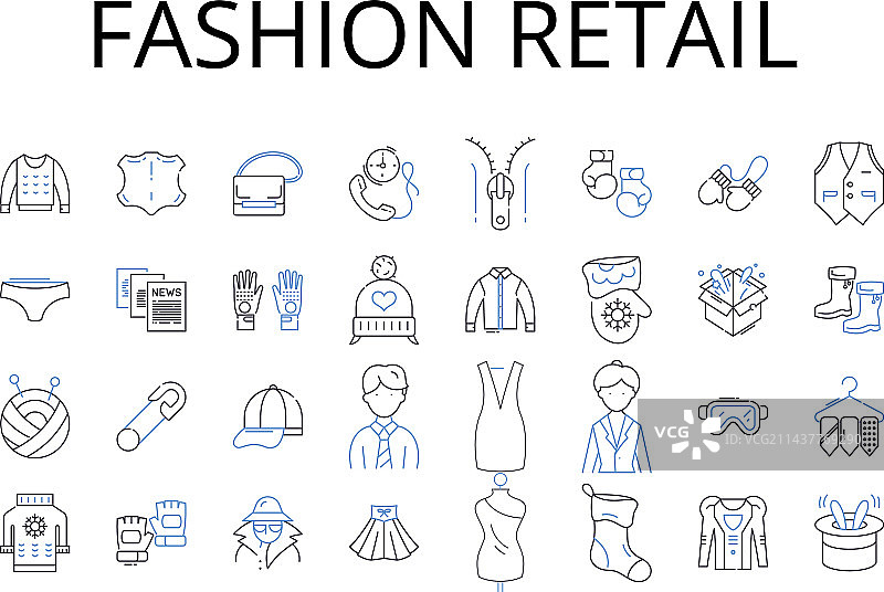 时尚零售服装系列图标图片素材