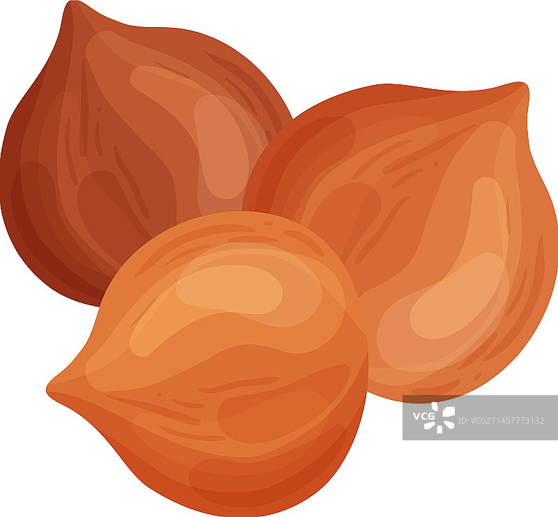 扁平榛子图片素材