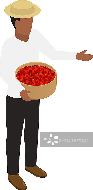 2.5D咖啡收割机图片素材