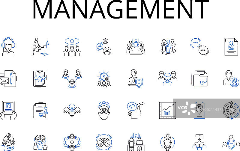 行政管理线条图标合集图片素材