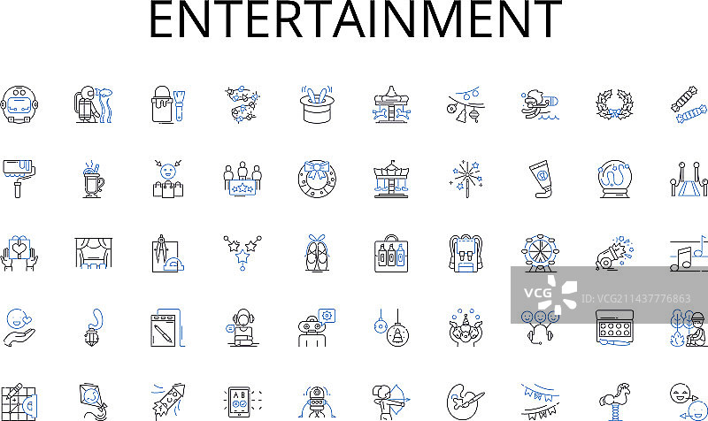 娱乐线性图标合集品牌设计图片素材