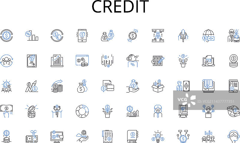 信用额度图标集合图片素材