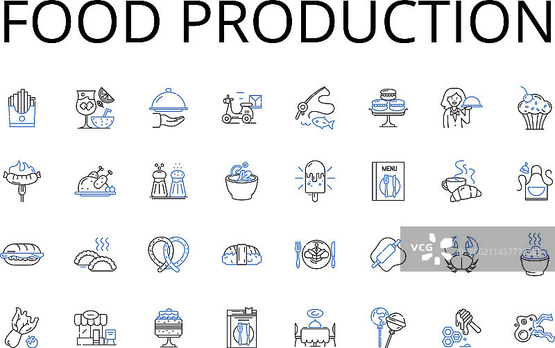食品生产线图标农业合集图片素材