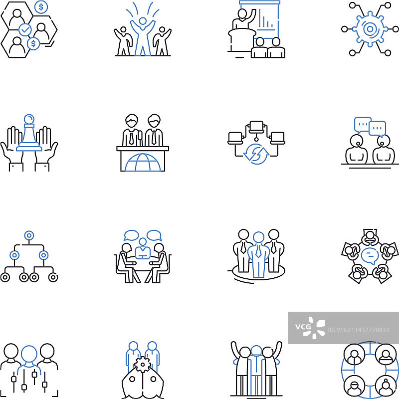 健身锻炼线性图标合集：器械与有氧运动图片素材