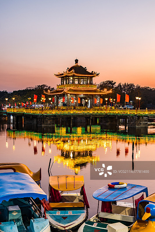 中国广东省揭阳市榕城区榕江西湖公园图片素材