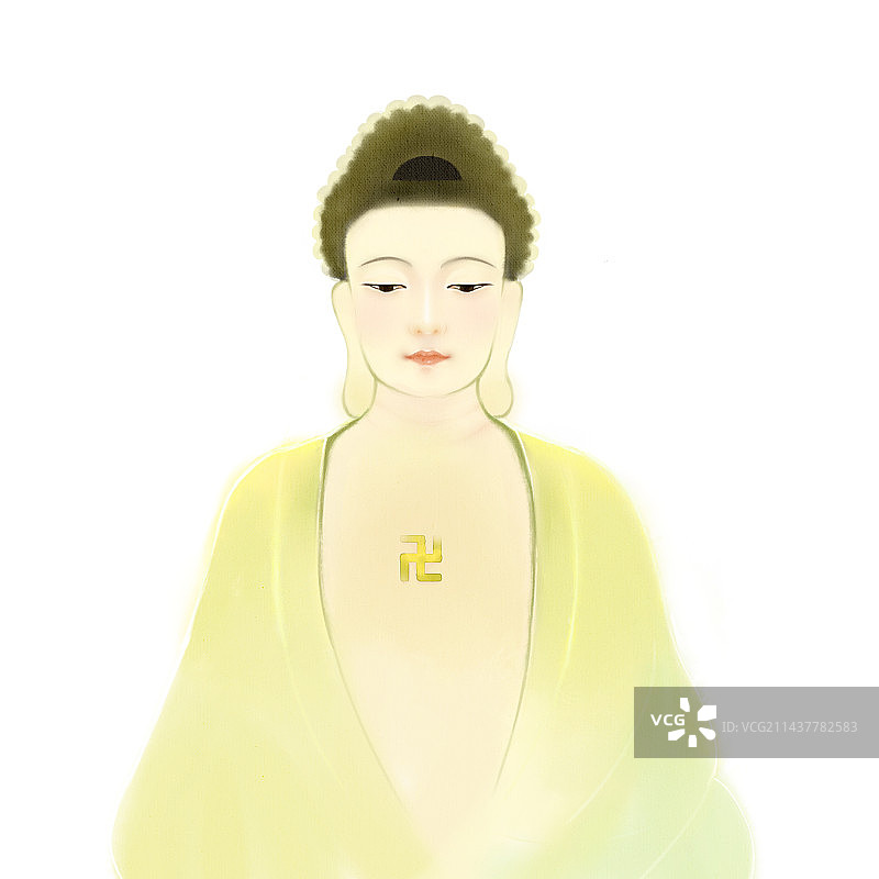 佛教佛祖俯瞰众生图片素材