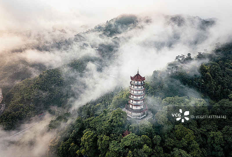 福建建瓯，山城欲晓图片素材