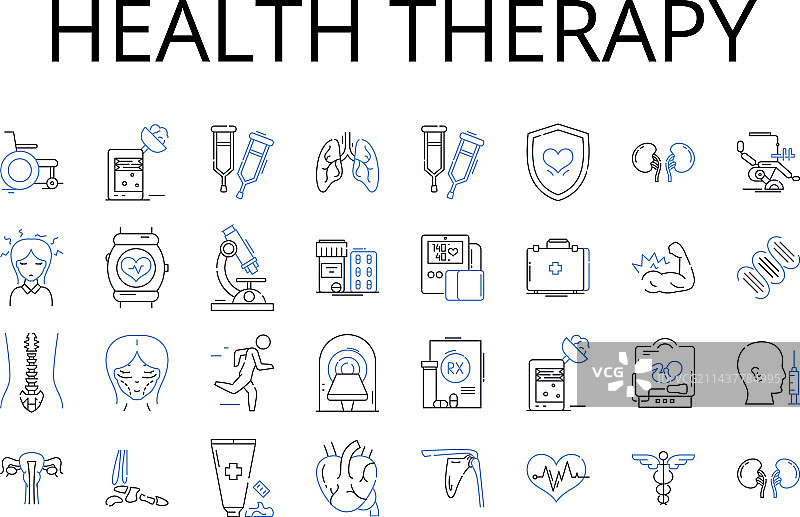 健康疗法线性图标图片素材