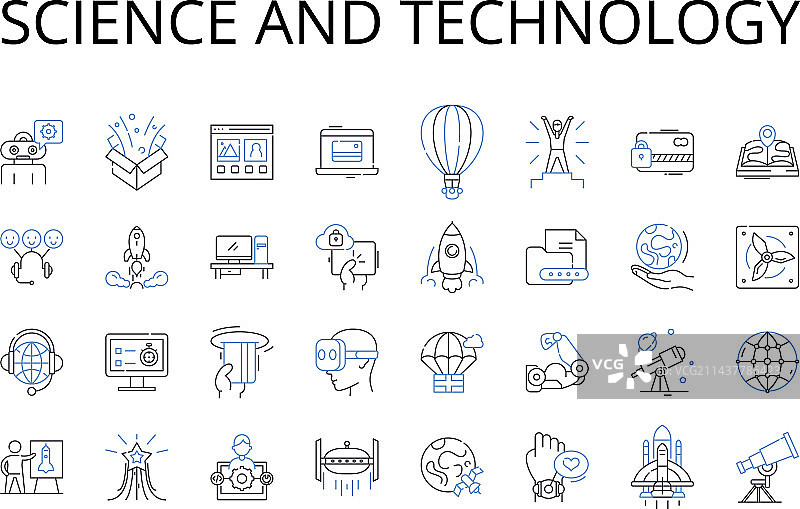 科技线条图标合集图片素材