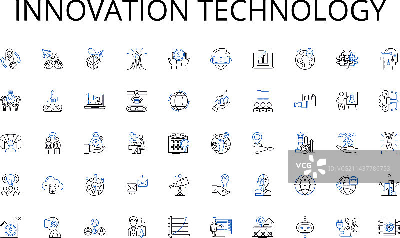创新科技线性图标合集图片素材