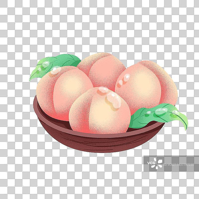 水果桃子插画素材图片素材