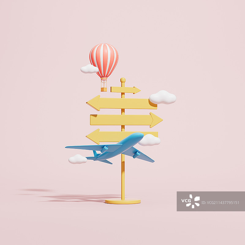 3D渲染的旅游题材图片图片素材