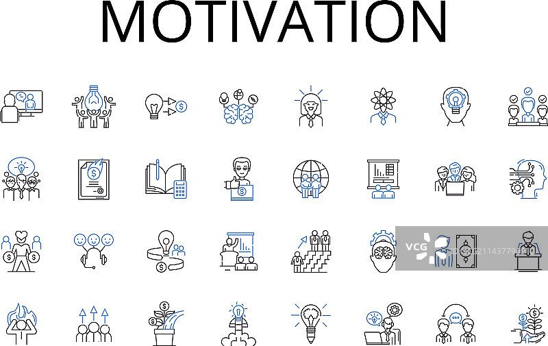 积极性线性图标合集图片素材