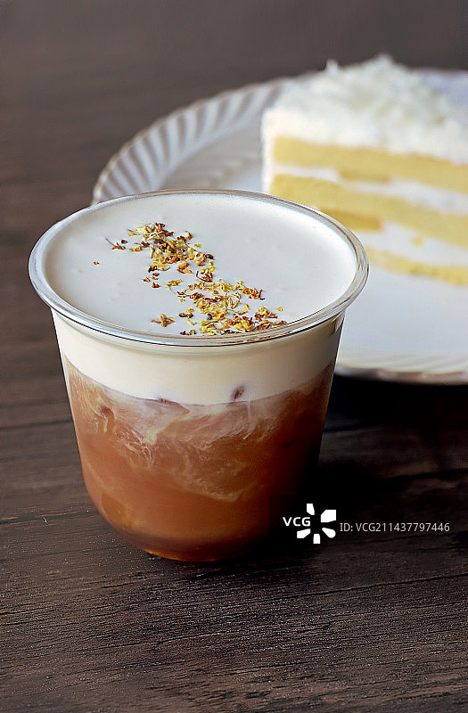 桂花拿铁，花式特调咖啡图片素材