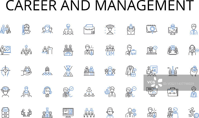 职业与管理线性图标合集图片素材