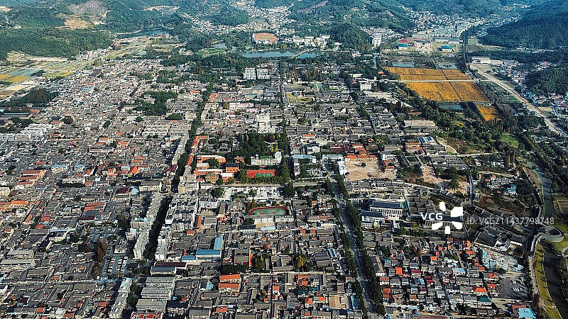 城市建筑的高角度视图图片素材