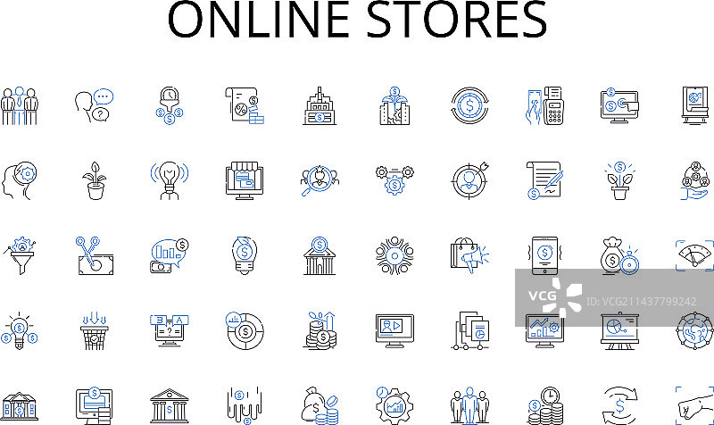 电商线条图标合集图片素材