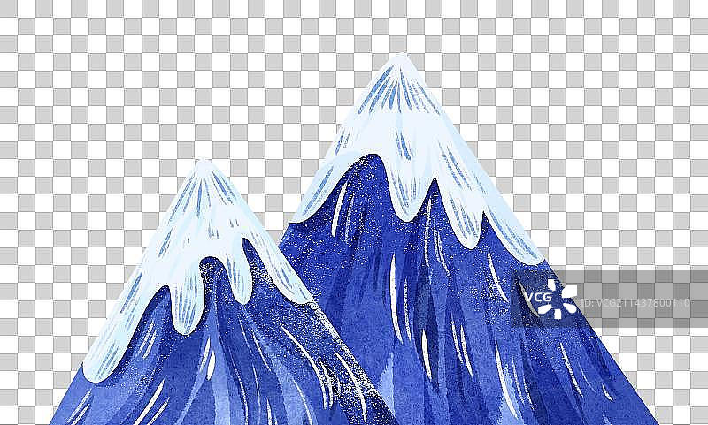 蓝色冰山雪山图片素材