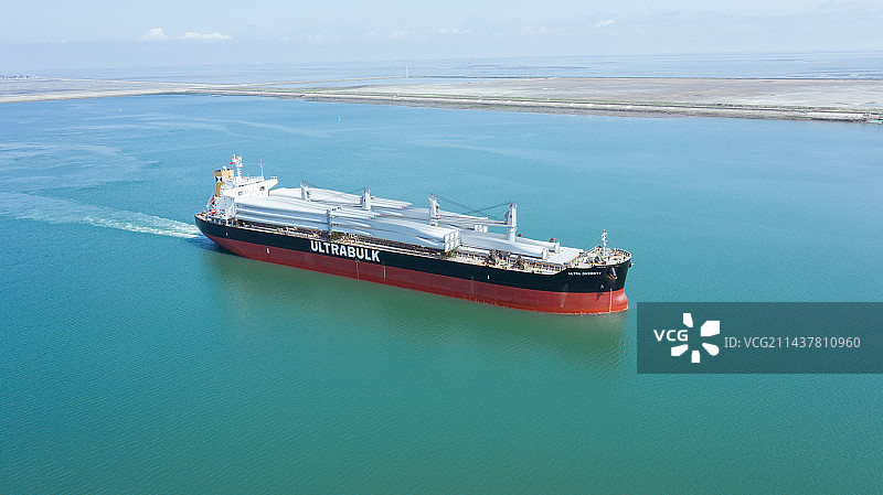 海上船只的高角度视图图片素材